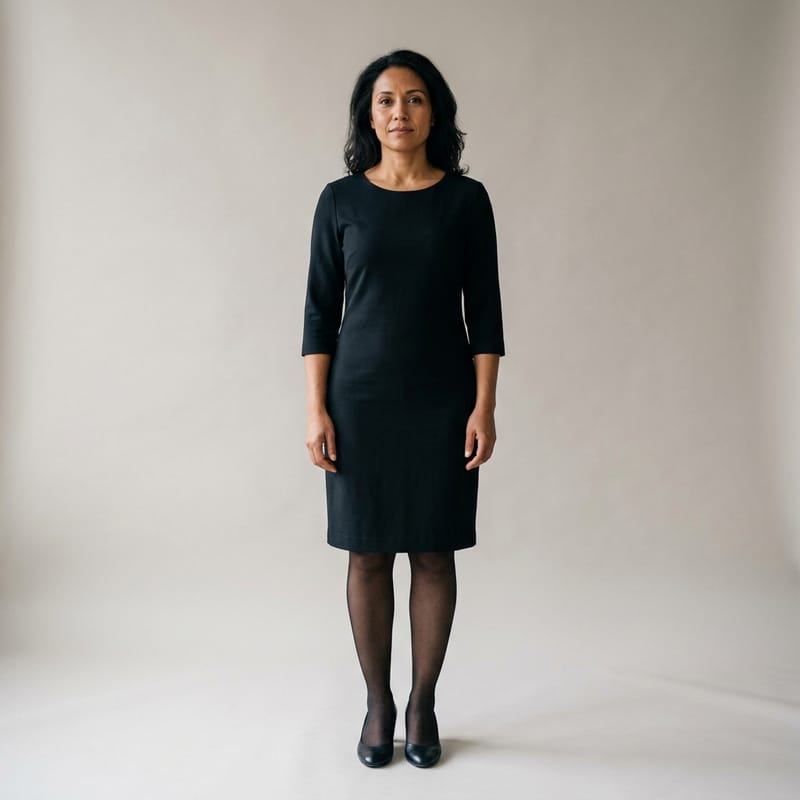 Black sheath dress