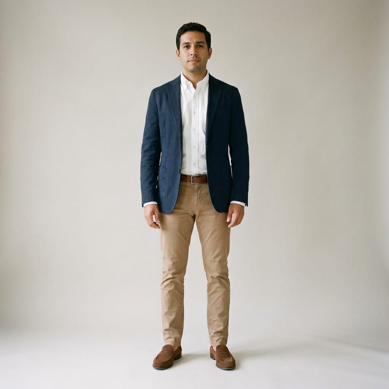 Blazer and chinos