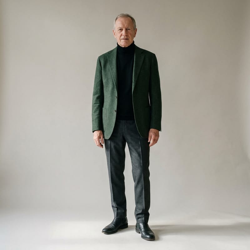 Blazer and turtleneck