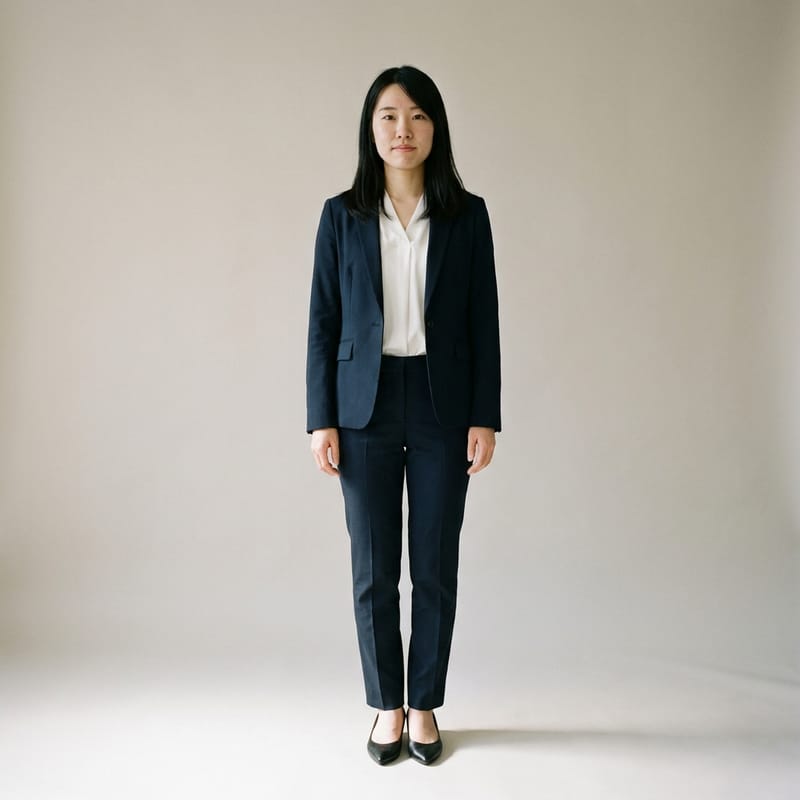 Navy pantsuit