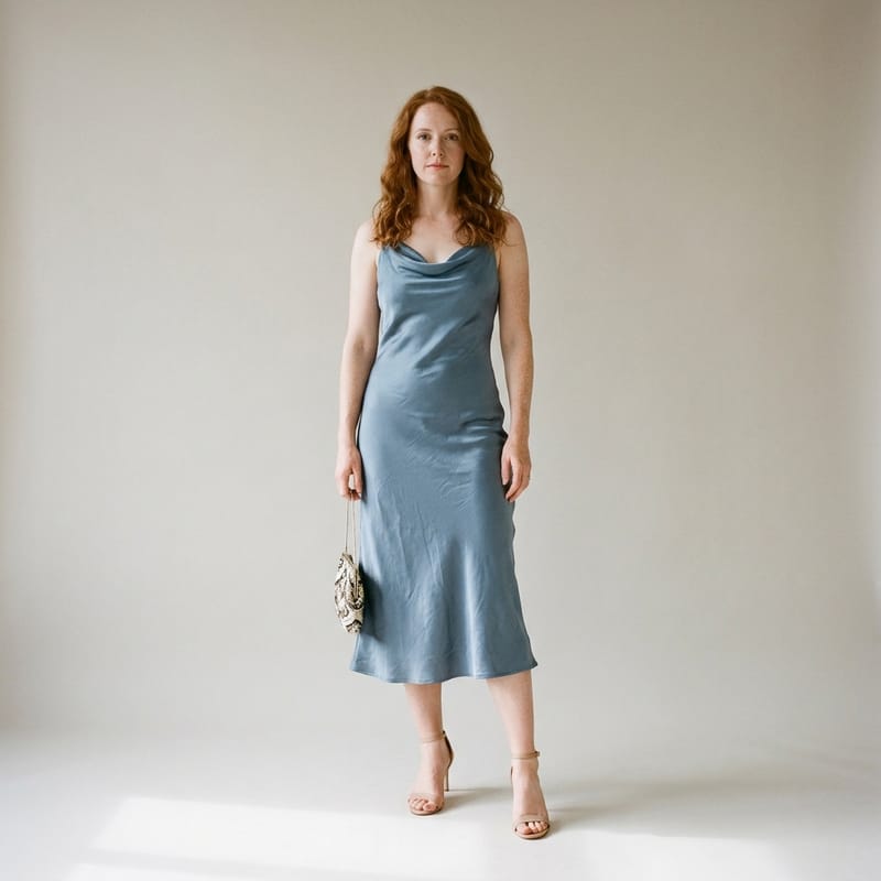Satin midi dress